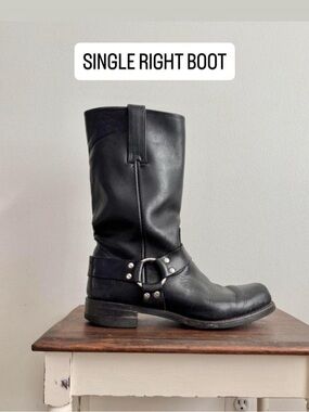 Frye SINGLE - RIGHT BOOT ONLY❗️Black Label Harness Boot Men 11.5 moto biker